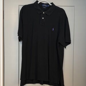 Polo by Ralph Lauren Black Polo with Purple Logo